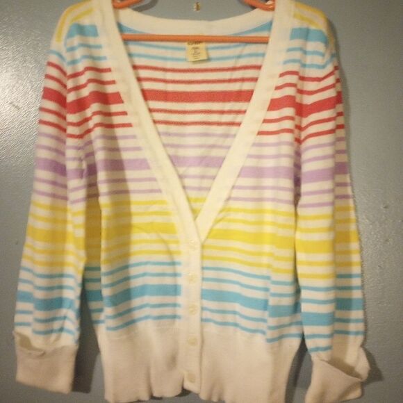 ✨ NWT Old Navy girls pastel striped cardigan - Picture 1 of 10